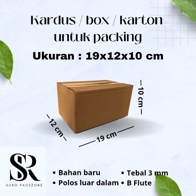 

Kardus Packing Ukuran 19x12x10 cm / Box Packing / Karton Packing Polos Baru dan Tebal