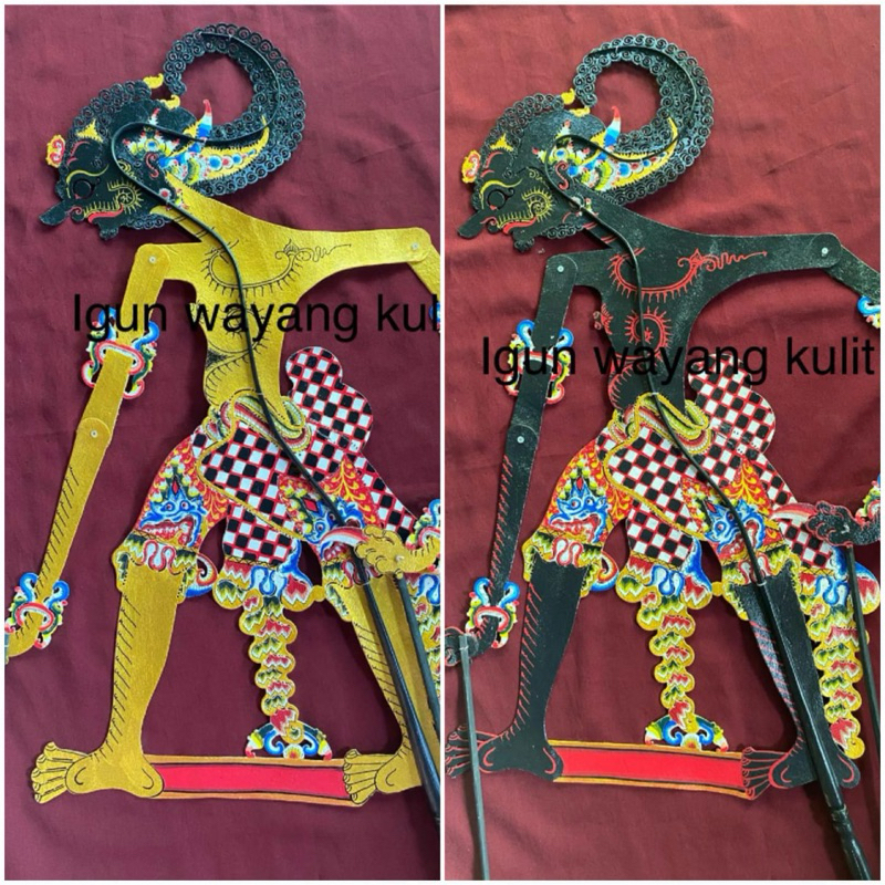 wayang kulit asli werkudoro/bima/ werkudara wayang kulit