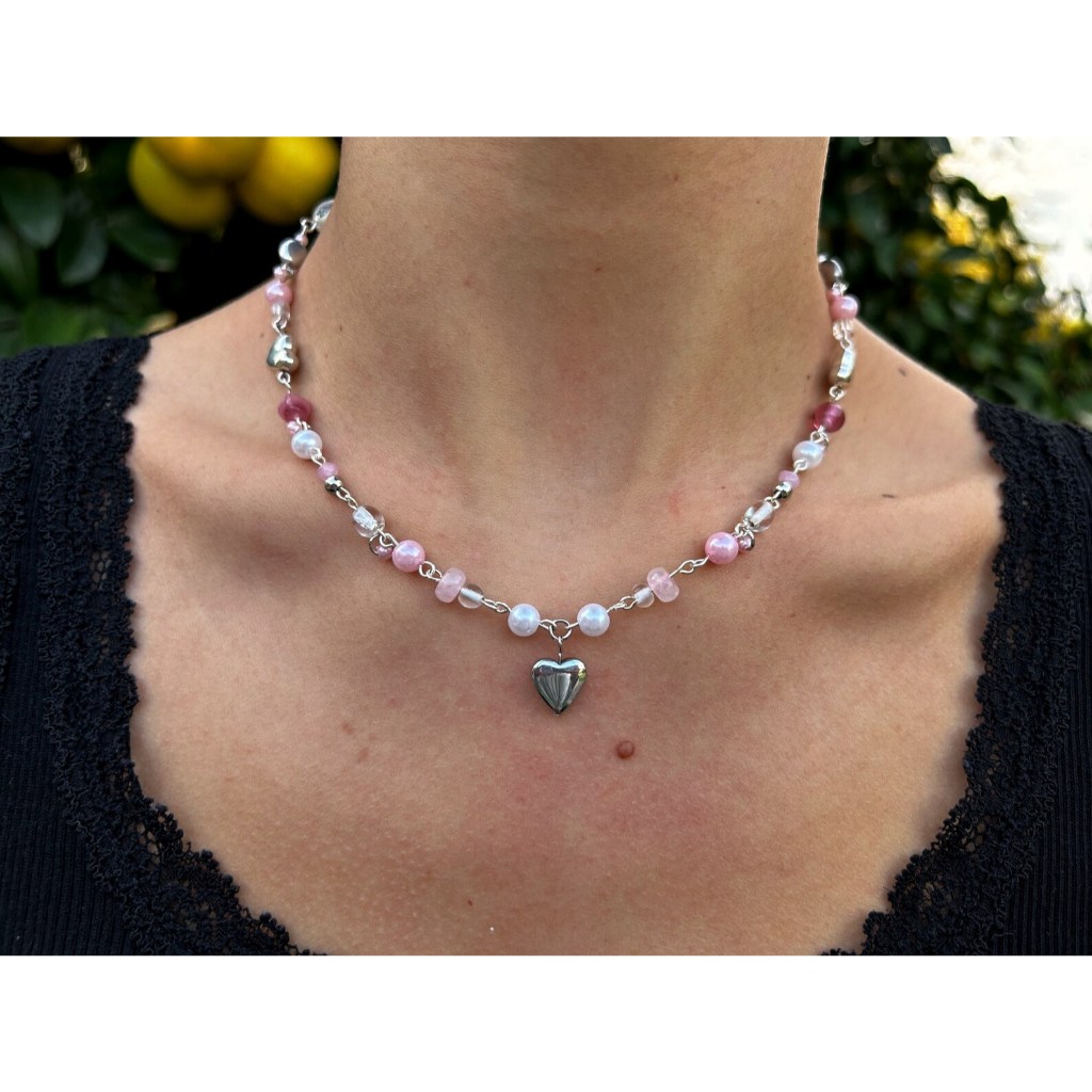 Pink Heart Necklace