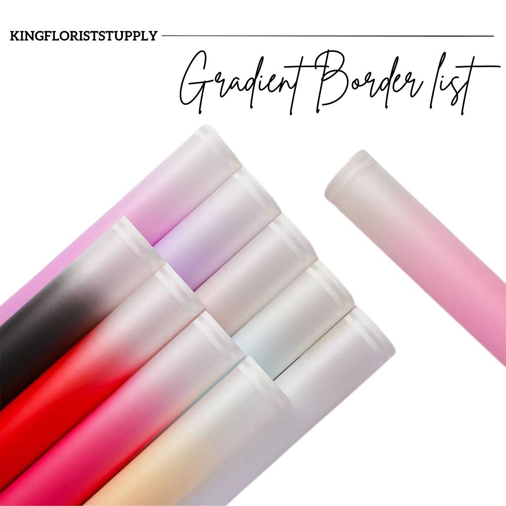 

Kertas Pembungkus Warna Gradasi Double Line Gradient Wrapping Paper Flower Bouquet/Buket Bunga