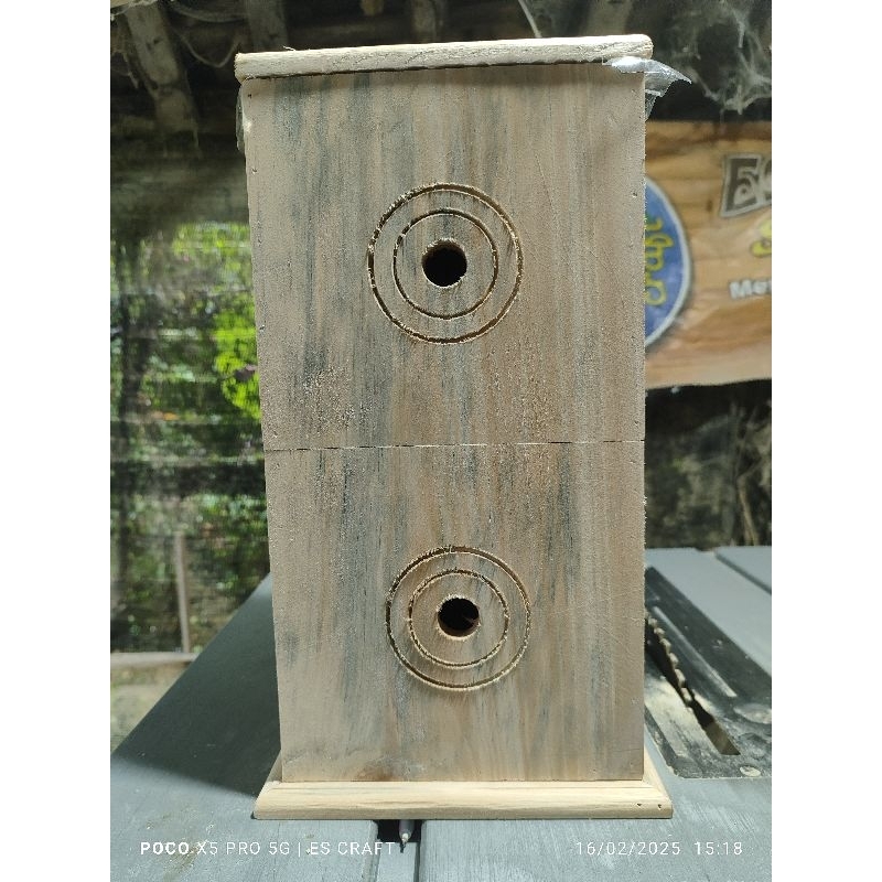 stup vertikal susun dua ( 2 ) tebal ± 1cm khusus untuk split trigona Itama / Biroi komplit plastik a