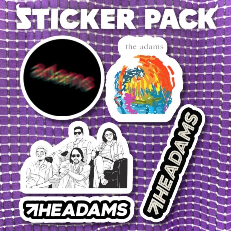 

Sticker The Adams Pack isi 5 Pcs Vinyl Waterproof