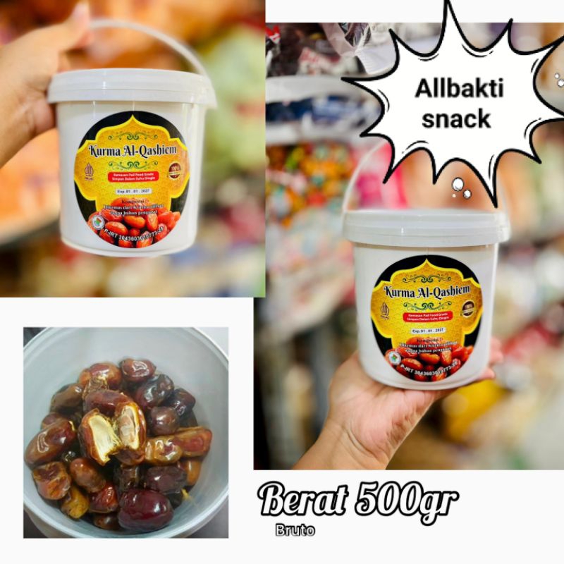 

MAKANAN SEHAT/KURMA merk Al-Qashiem/Al-Azhim netto.500gram