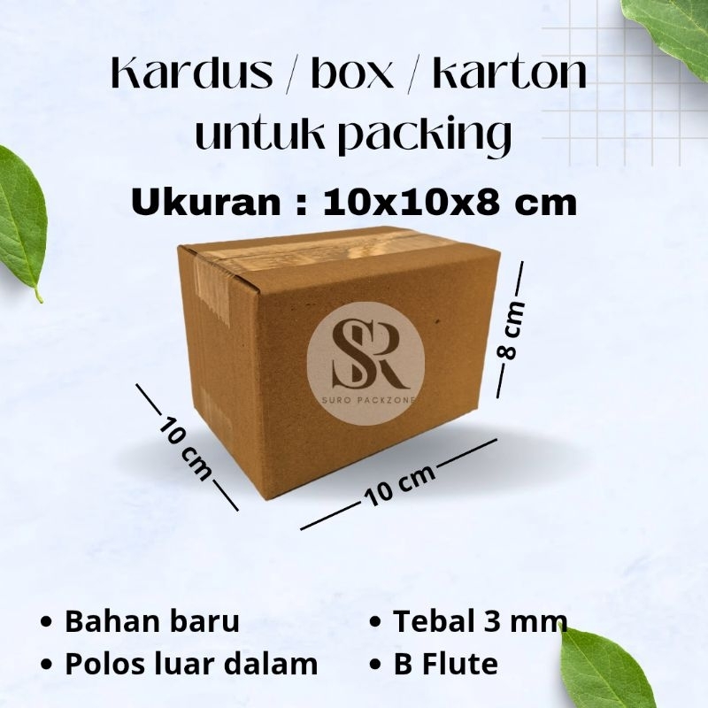

Kardus Packing Ukuran 10x10x8 cm / Box Packing / Karton Packing Polos Baru dan Tebal