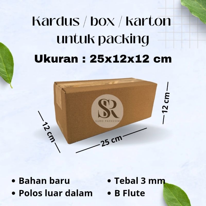 

Kardus Packing Ukuran 25x12x12 cm / Box Packing / Karton Packing Polos Baru dan Tebal