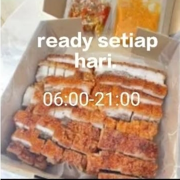 

babi panggang garing +sambal matah berat bersih matang (500 gr).ready setiap hari.