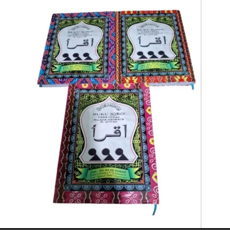 Buku IQRO' LUX Hard Cover Sasirangan kertasCD dan putih(hvs) besar
