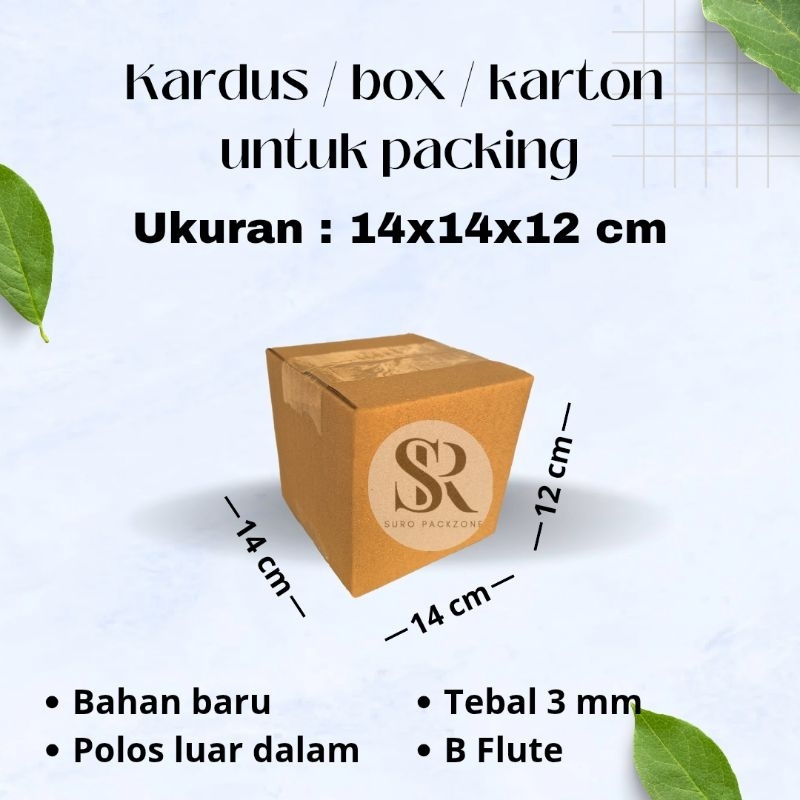 

Kardus Packing Ukuran 14x14x12 cm / Box Packing / Karton Packing Polos Baru dan Tebal