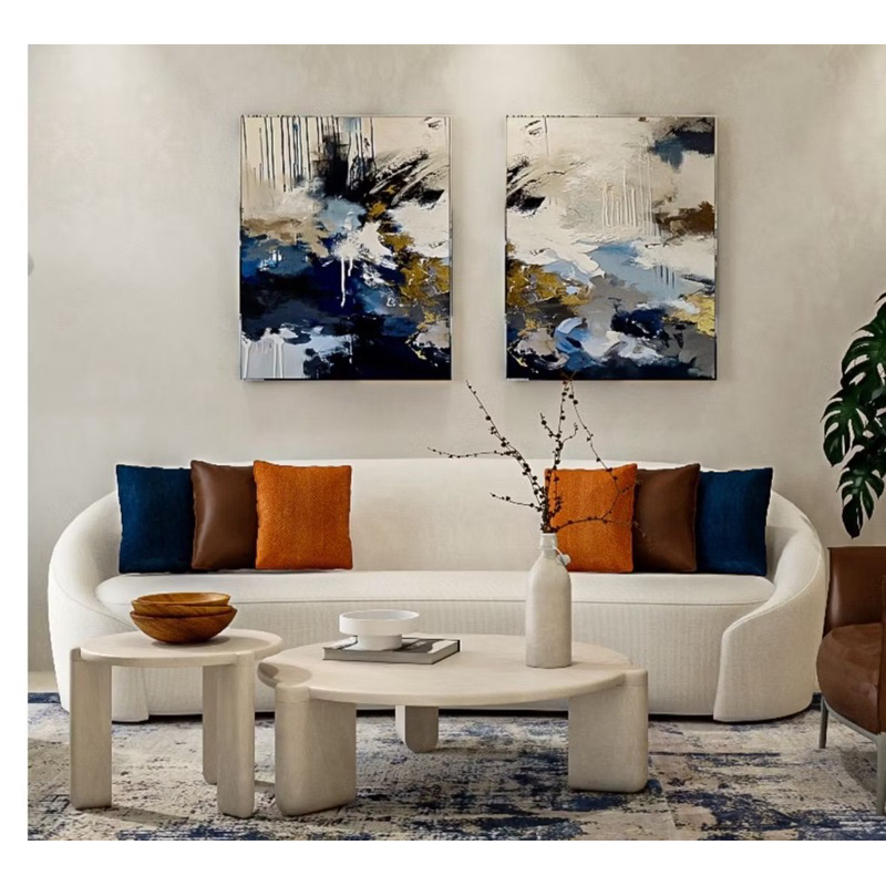 HOMELIVING FURNITURE - SOFA CURVED KOREAN -  CUSTOME MINIMALIS - REQUEST KAIN dan UKURAN - PONTIANAK