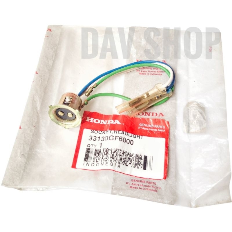 COP/SOCKET/FITTING LAMPU DEPAN HONDA WIN 100 TAHUN MUDA ORIGINAL AHM 33130GF6000