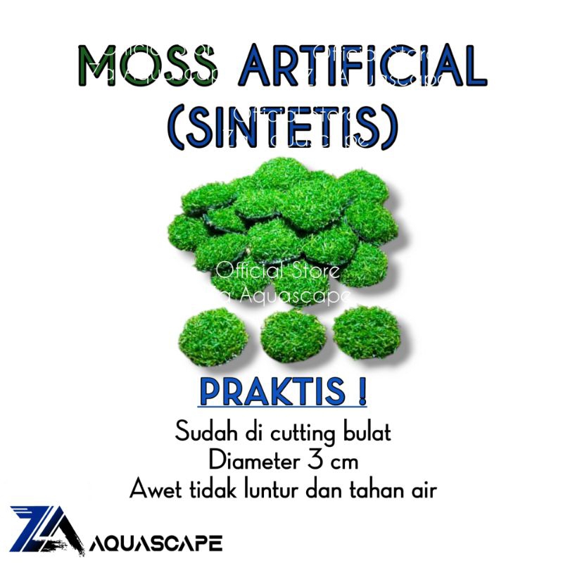Rumput sintetis diameter 3 cm - Daun bonsai Aquascape moss/rumput sintetis/artificial
