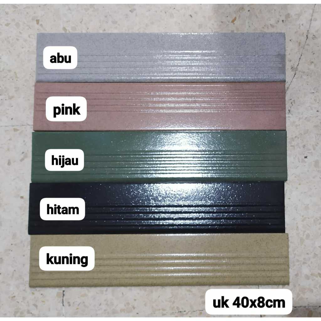 STEPNOSING KERAMIK 8X40 CM ANTI SLIP KERAMIK GARIS UNTUK TANGGA