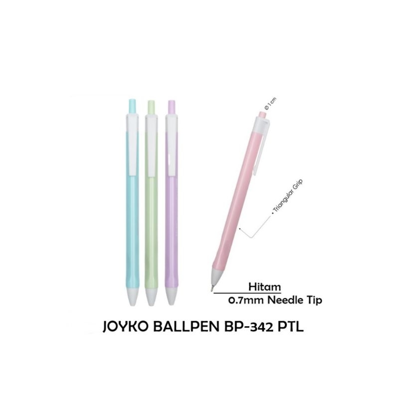

Pulpen Joyko Vokus BP-342 Pastel Color 0.7 mm Ballpoint Bolpen Vokus BP-338 Hitam Black BP 342 BP 338 Ball Pen Pena