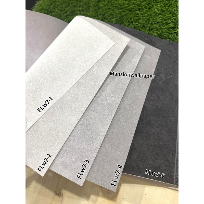 Wallpaper Dinding Semen Acian Abstrak Abu Muda Abu Tua Cream Coklat