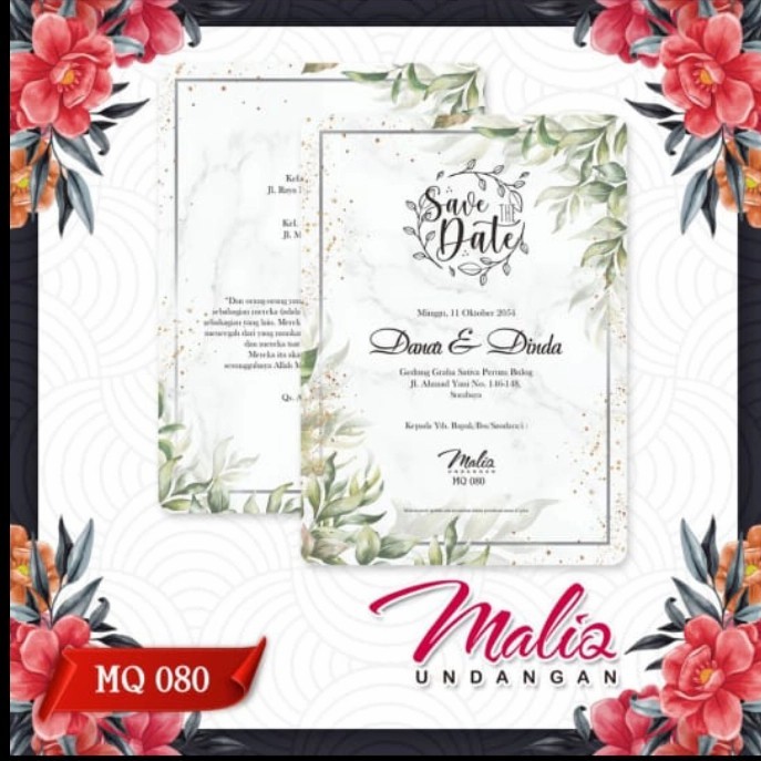Blangko Undangan Pernikahan Maliq 80 Murah