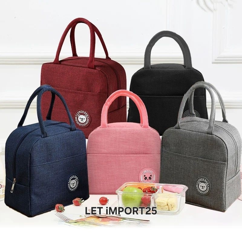 Tas/bag bekal kotak makan termal anak-anak cowok/cewek Bahan Tebal lunch bag bento cooler thermal in