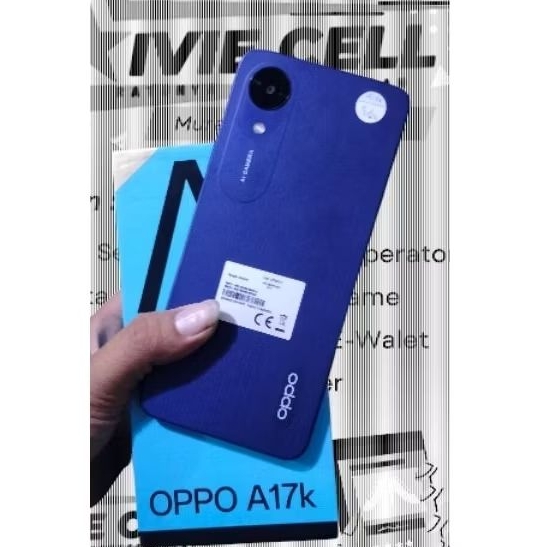 OPPO A17K SECOND RAM 3+1/64 LENGKAP TAMPA MINUS ORIGINAL TELPON SELULER