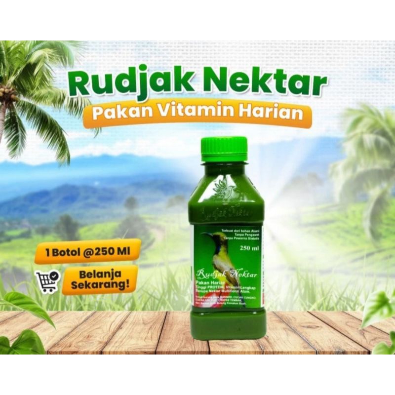 PAKAN BURUNG RUDJAK NEKTAR MAKANAN MADU RUJAK NEKTAR 250ML