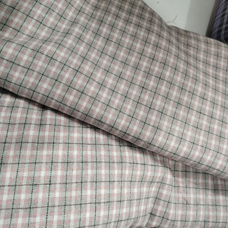Kain flanel motif kotak - bahan katun flanel premium - kain cotton flanel tr