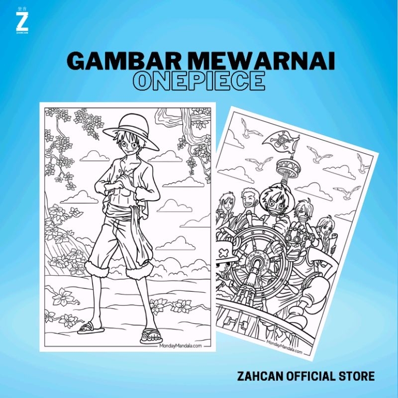 

Kertas Gambar Mewarnai A4 [ One Piece ]