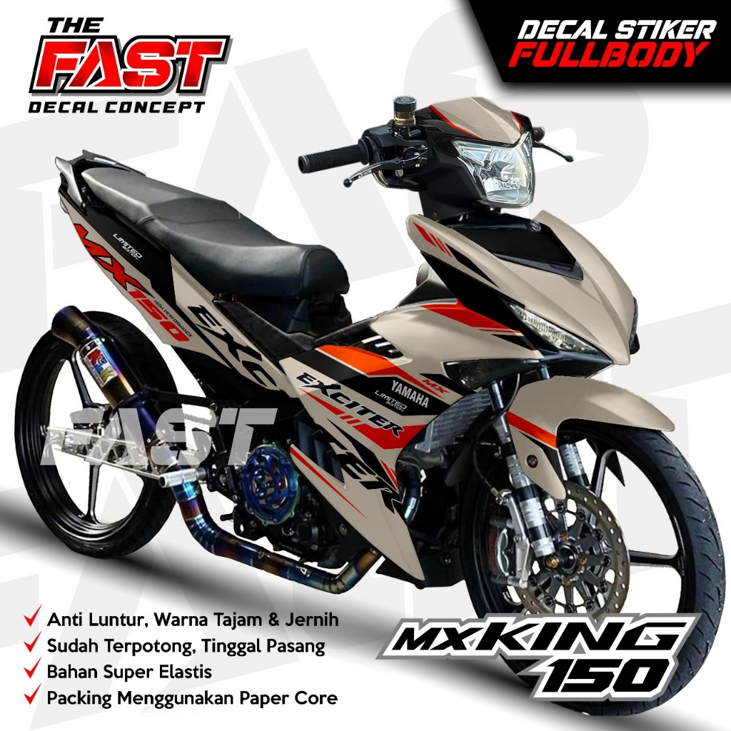 Stiker Mx King V1 Full Body Motif Exciter Terbaru Simpel Decal Sticker Striping Variasi Yamaha Mx Ki