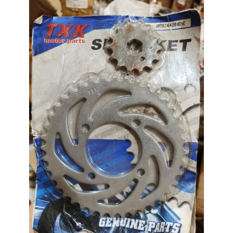 GIR SET GIR DEPAN BELAKANG MOTOR YAMAHA JUPITER Z NEW 2010 40T 14T TXK