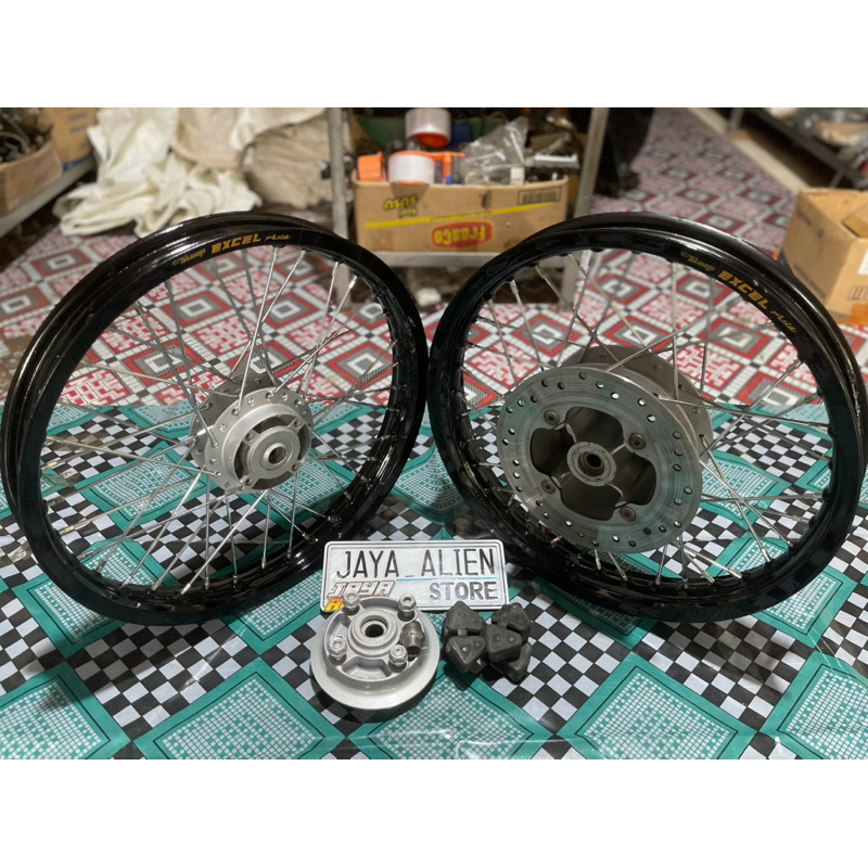 Paket Velg Double Disck Takasago Excel Asia KW Set Bahan Vleg Almunium UK 160- 185- CBR150 New/ New 