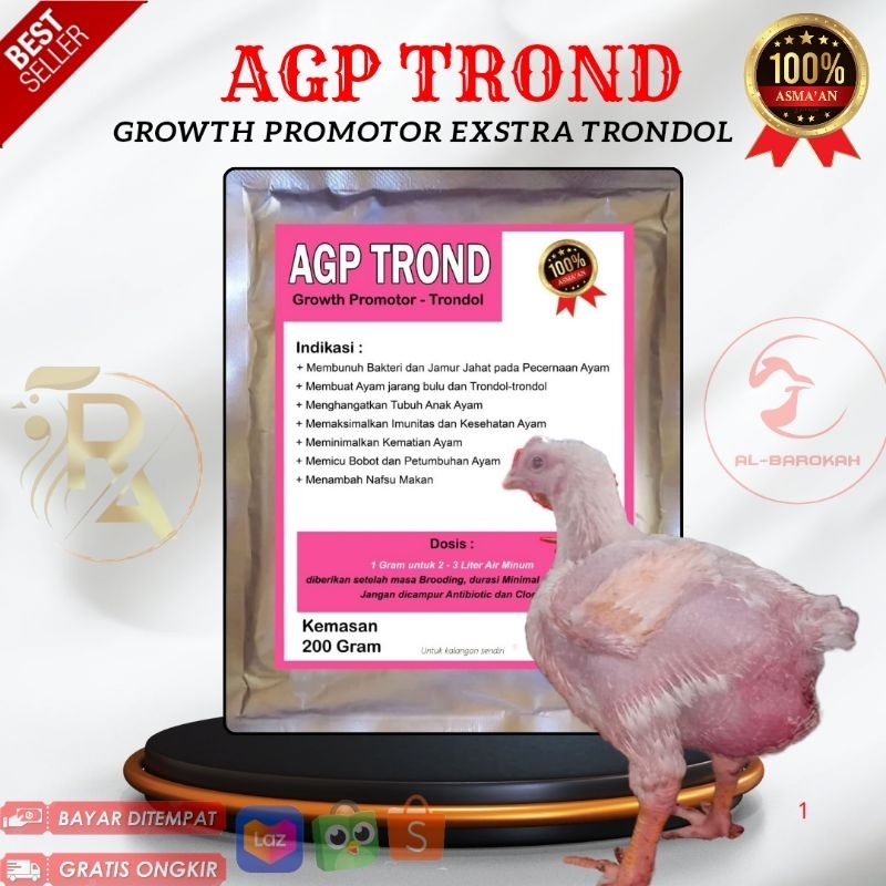 AGP TROND - growth promotor -  vitamin ayam - vitamin brooding - vitamin pertumbuhan - ayam broiler 