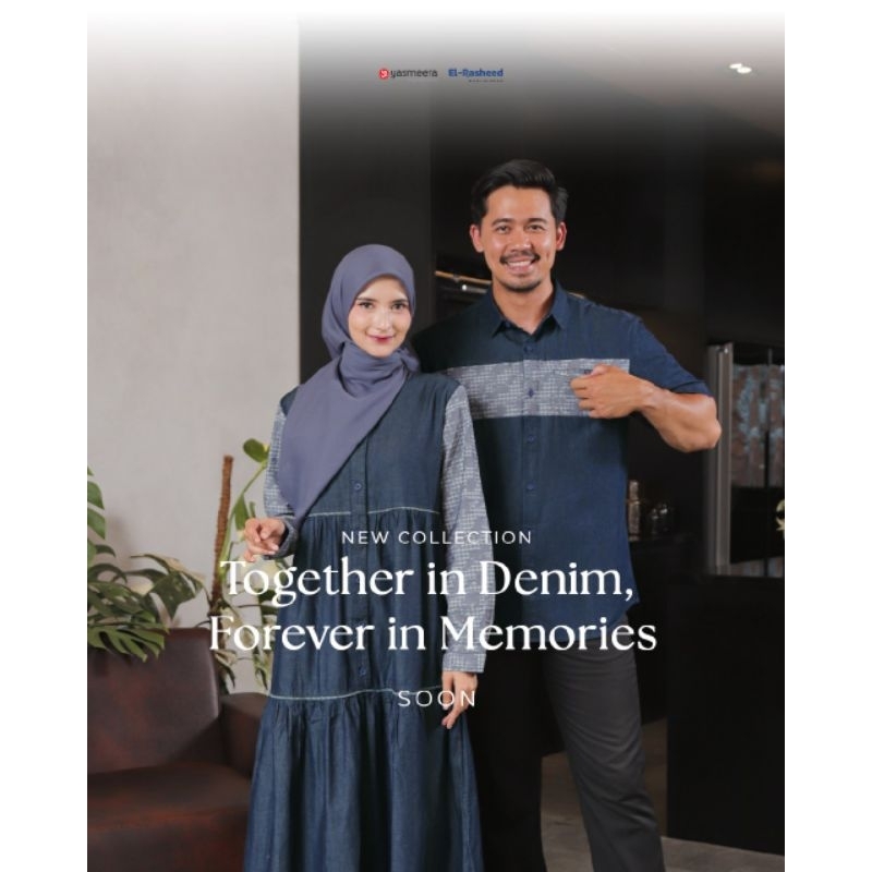 Kemeja Denim Couple Gamis Denim Brisbane by Yasmeera x ElRashed