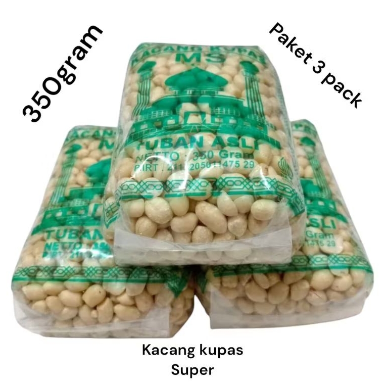 

kacang tanah kupas tuban 350gram super paket 3pack.hemat promo