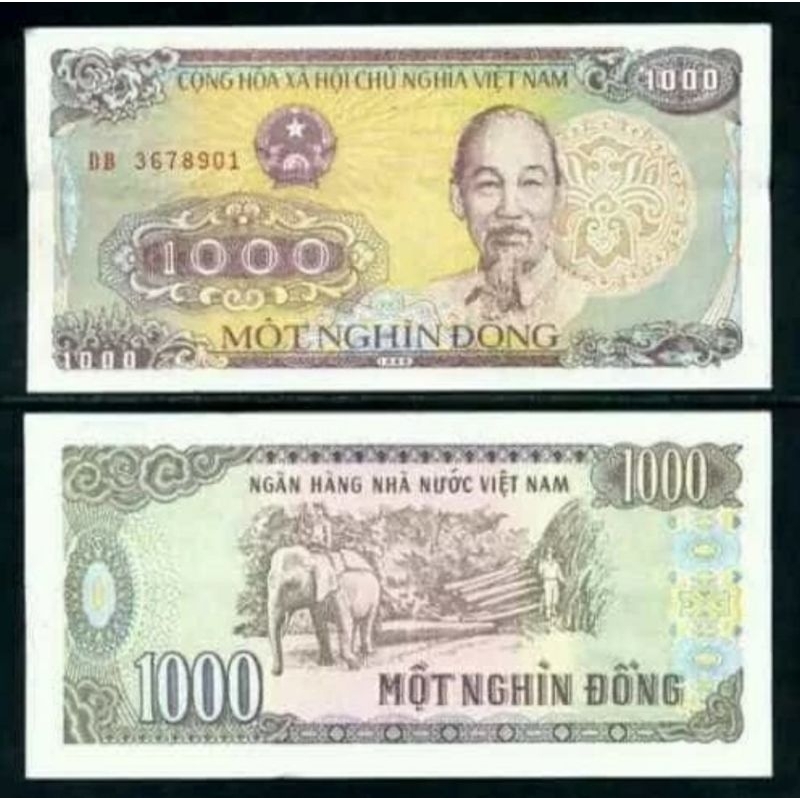 Uang Kuno Vietnam 1000 Dong Tahun 1988