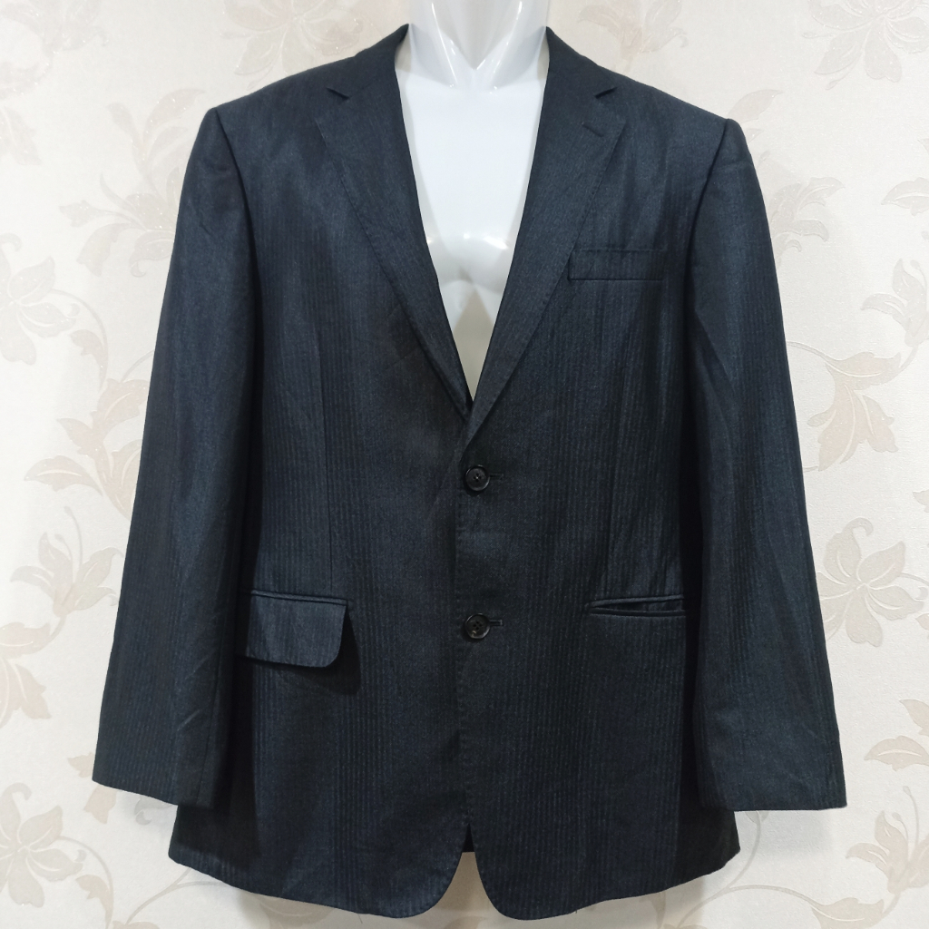 Baju Jas Pierre Balmain Paris Vintage Baroque Patterned Pakaian Blazer Pria Laki-Laki Cowok Bermerek