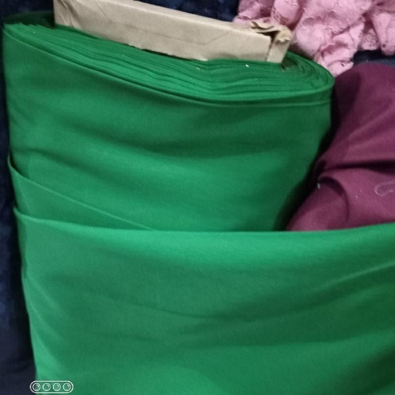 KAIN POLOS HIJAU. BAWAHAN MAARIF. KAIN DRILL