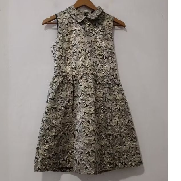 Dress Warna Gold Mewah Gaun Pesta Anak ABG Remaja Dewasa Murah