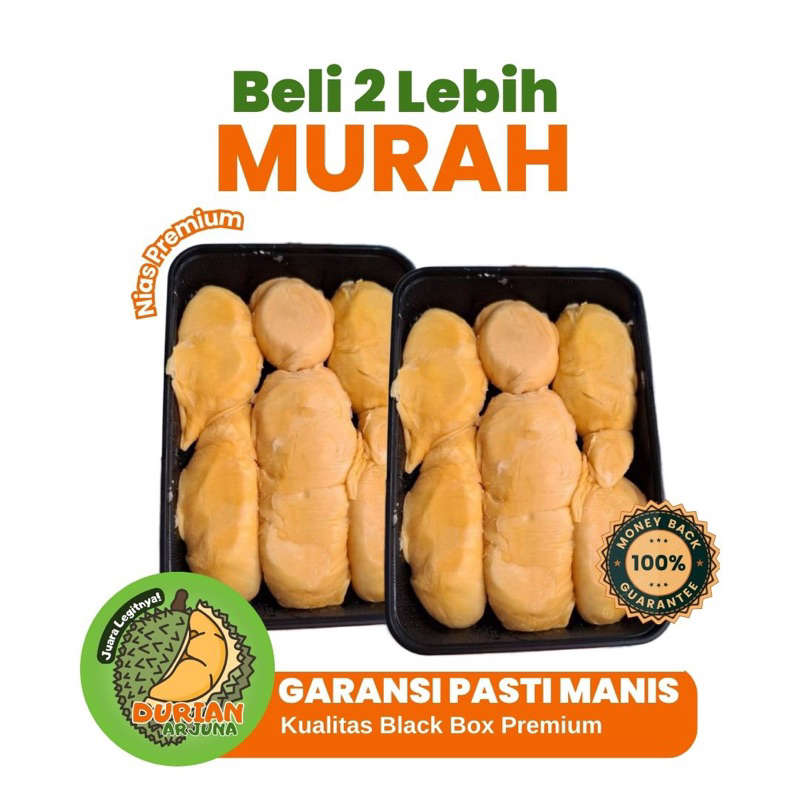 

Paket 2 Box Durian Nias 500gr Frozen - Rasa Manis