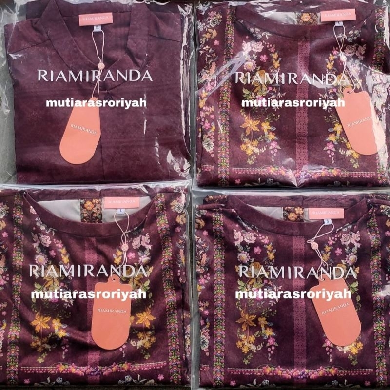 READY STOCK Gamaria Dress Burgundy Ria Miranda Raya Riamiranda Gamis Seruna 2025 Lebaran