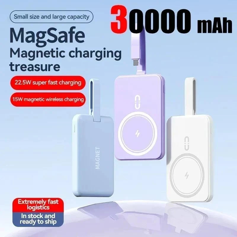 2025 New 10000mAh Mini Wireless Charger PowerBank 22.5W Fast Charging For iPhone Samsung Huawei Powe