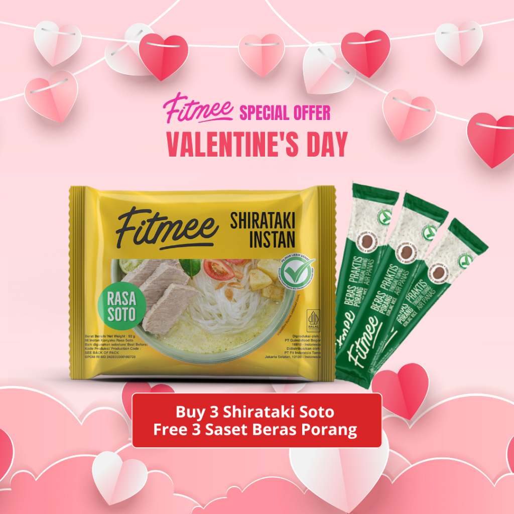 

Bundling Spesial! FITME SHIRATAKI SOTO BUY 3 GET 3 Sachet Beras Porang