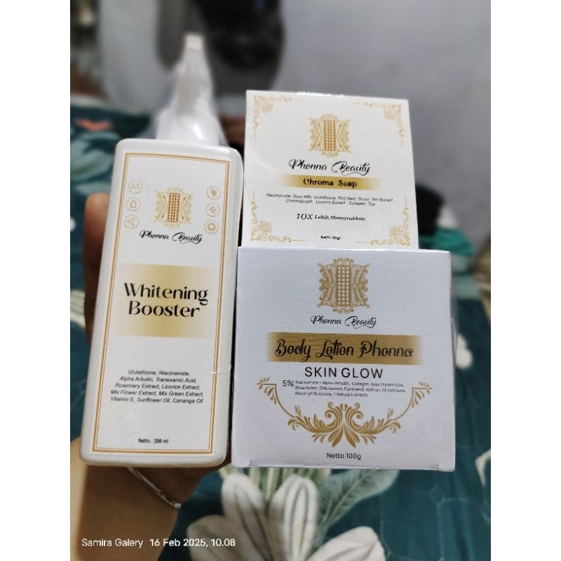 paket pemutih super hb whitening booster phonna beauty