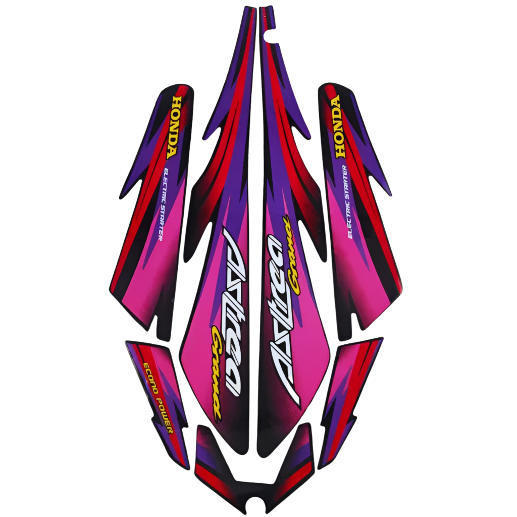 Stiker Sticker Striping Astrea Grand 1996 Hitam Ungu List Astrea Grand 1996 termurah&terlaris