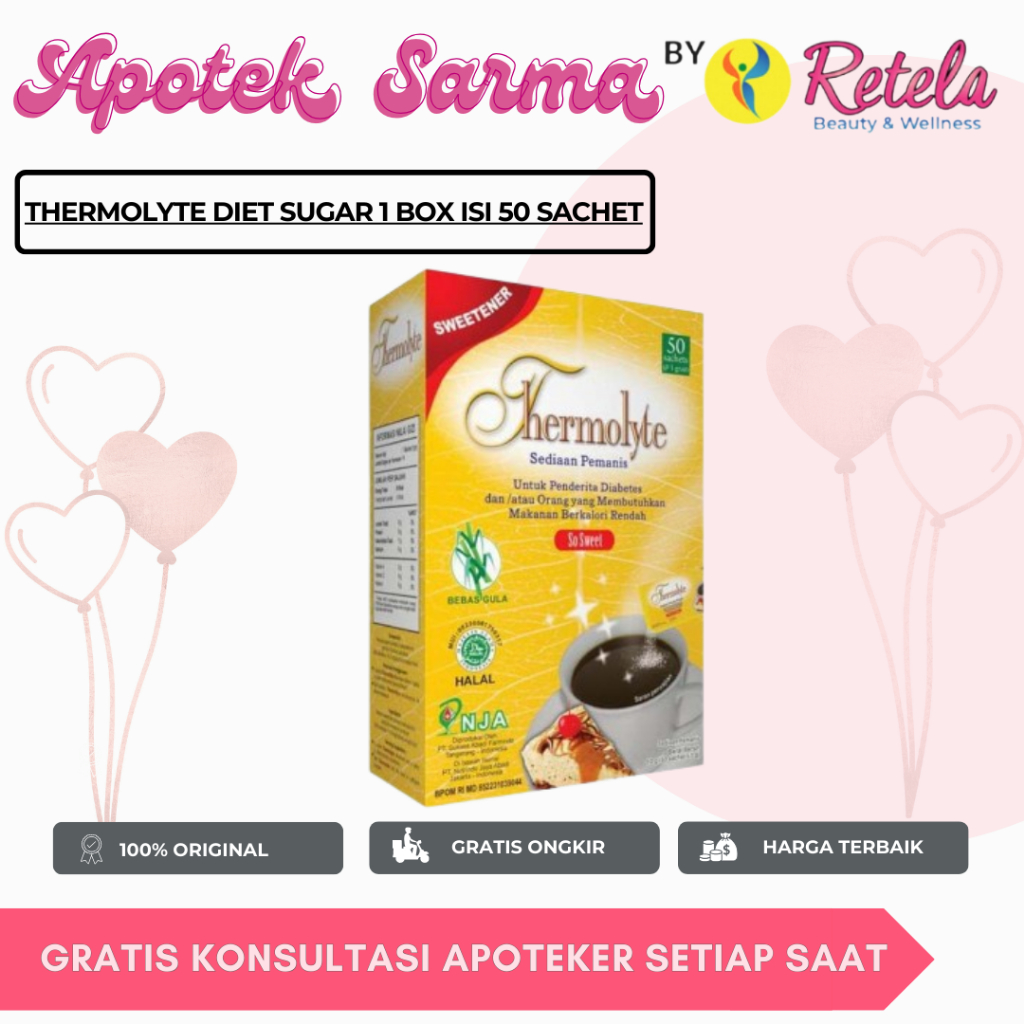 

THERMOLYTE DIET SUGAR 1 BOX ISI 50 SACHET