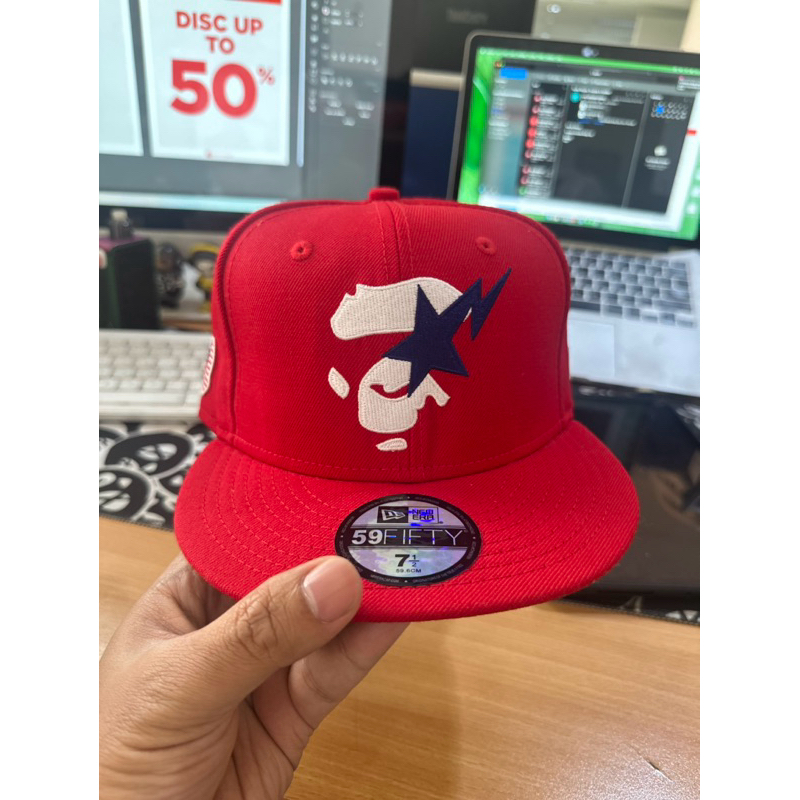 Topi New Era x Bape A Bathing Ape