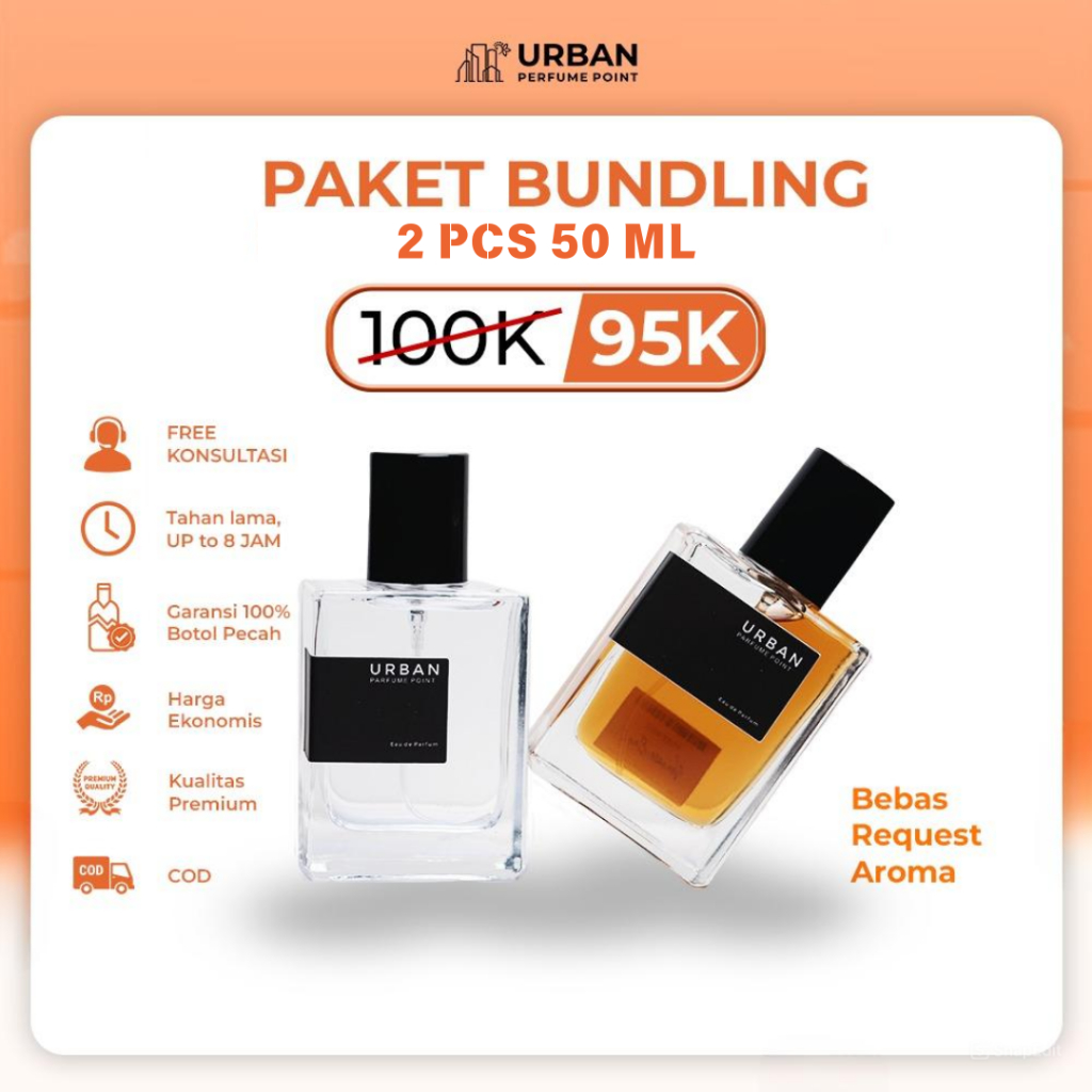Urban Parfum Point Paket BUNDLING 50 ML 2 pcs - Parfum Pria Parfum Wanita Unisex Wangi Tahan Lama