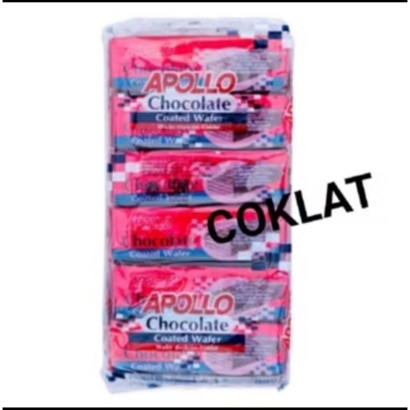 

APOLLO WAFER MILK CHOCOLATE / APOLO COATED WAFER 12 pcs x 12gr / Wafle / Wafer coklat