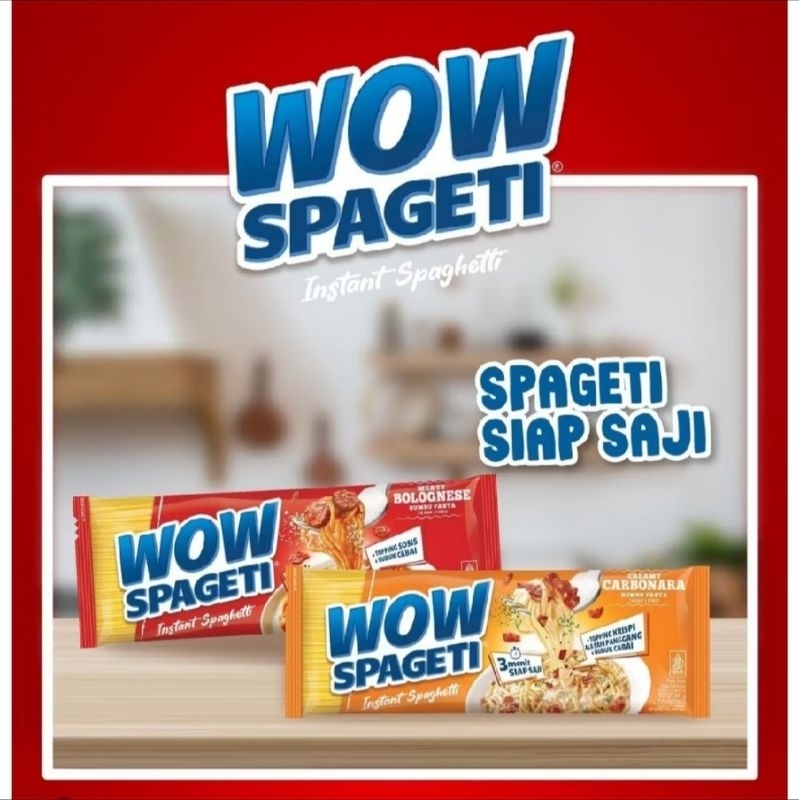 

Mayora mie WOW Spageti instan siap saji Bolognese 84 gr Carbonara 88gr