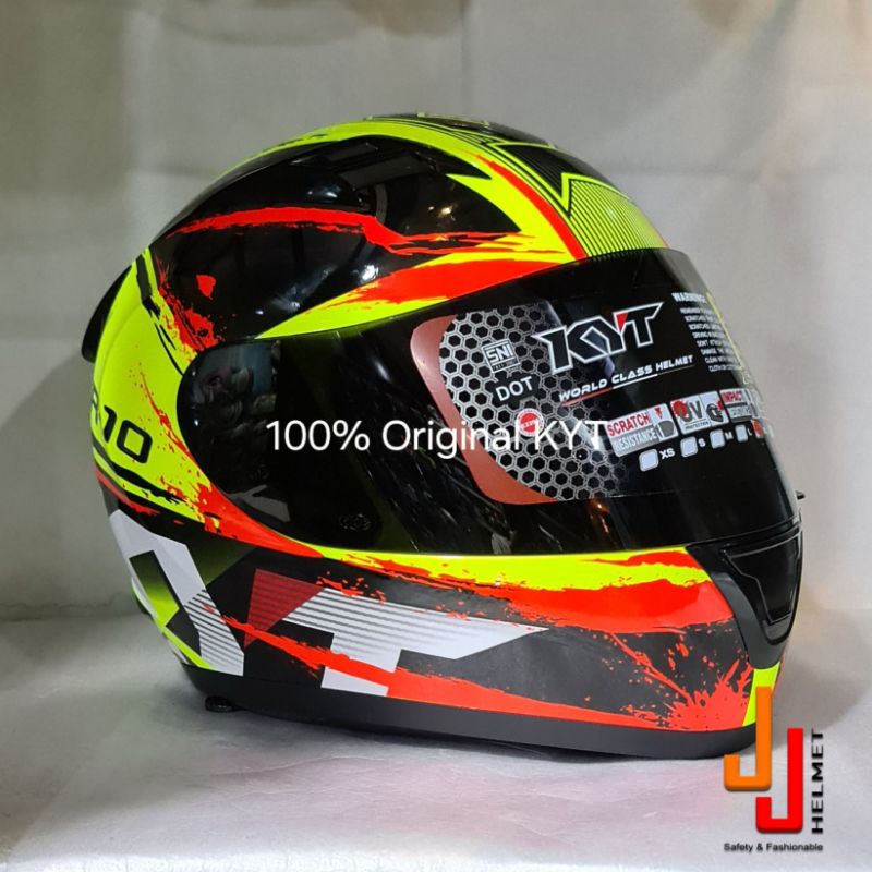 Helm KYT R10 Corak Biasa (Kaca Hitam) (100% Original KYT)