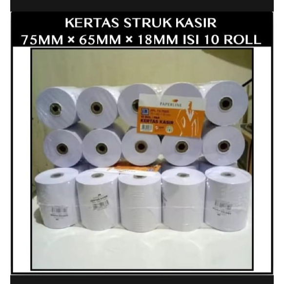 

Kertas Struk 76x65 mm 1 ply " Paperline