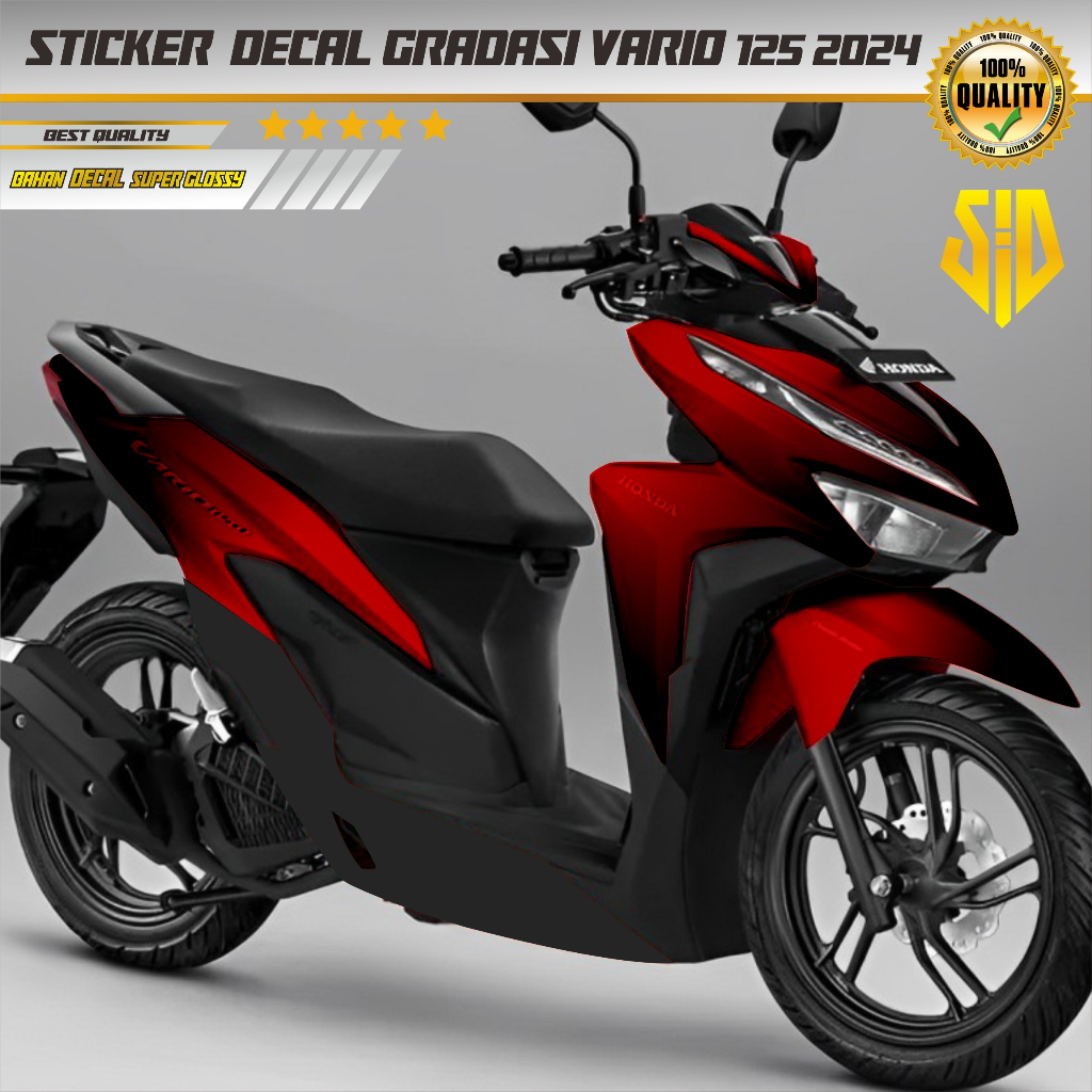 STICKER DECAL VARIO GRADASI MERAH HITAM / STICKER DECAL VARIO 125 / STICKER DECAL VARIO 125 /  DECAL
