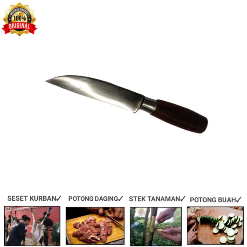 PROMO Pisau Dapur Cap Garpu Lokal Sembelih Seset Daging Kulit Super Tajam