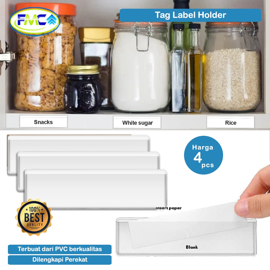

Label Display Harga Self Adhesive Label Holder Transparan Label Produk Price Tag Transparan Name Label Tag Label Holder Murah Ukuran 11x3cm